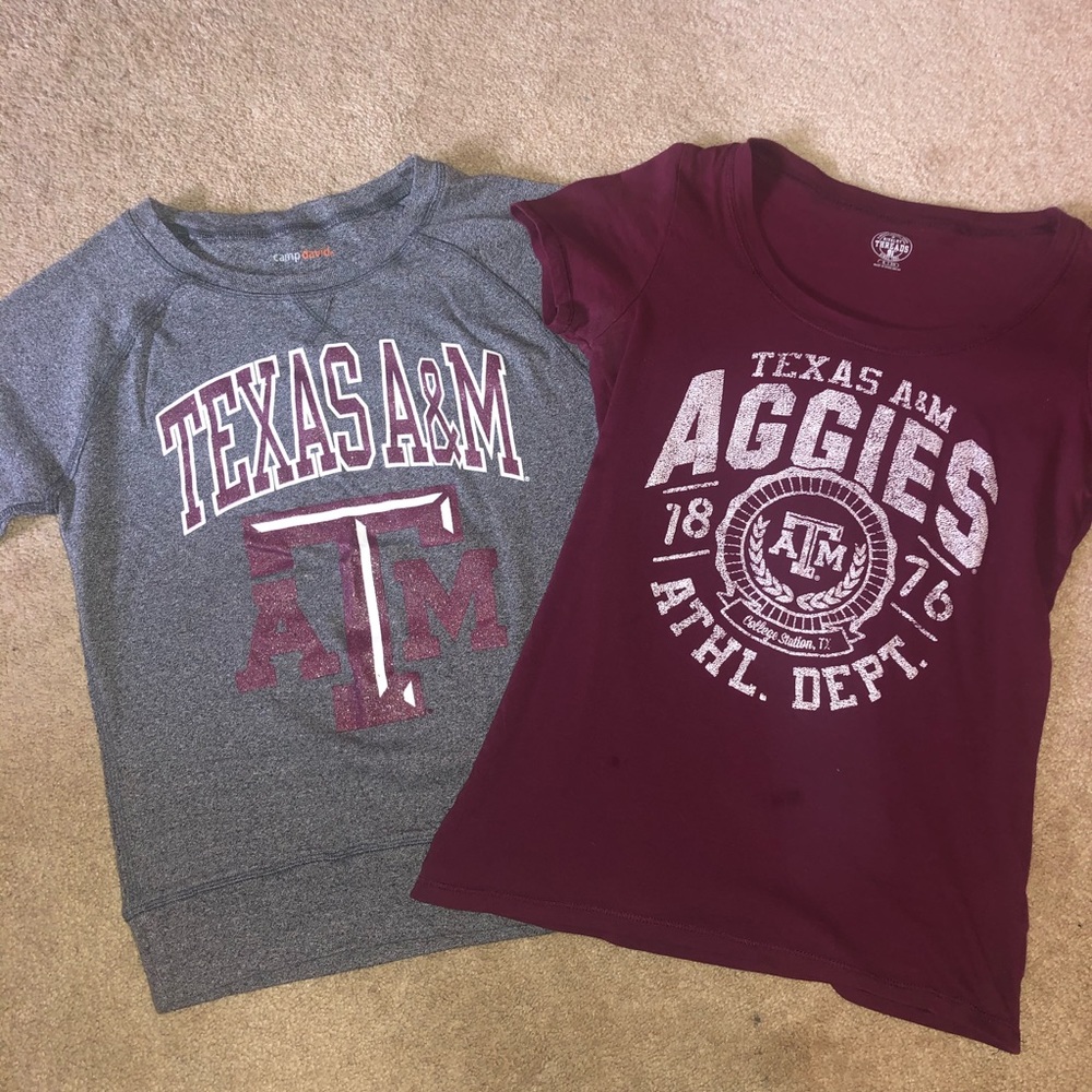 Texas A & M University t-shirt and long sleeve
